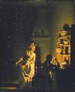 pehr hillestrom Testing Eggs. Interior of a Kitchen oil painting reproduction